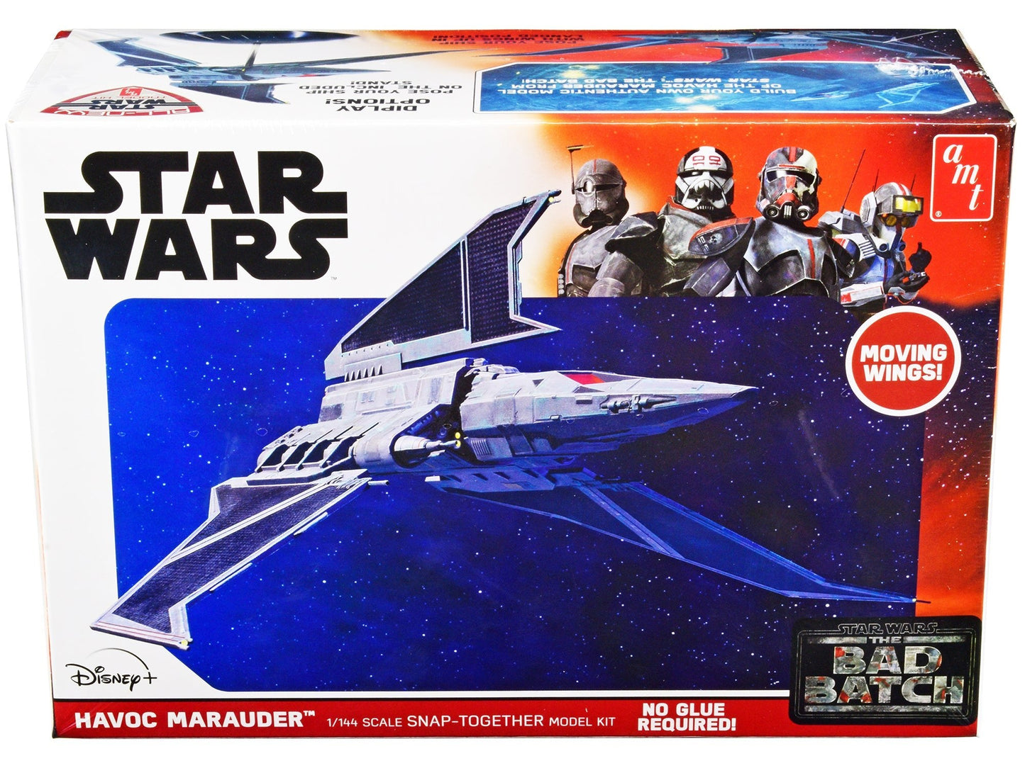 Skill 2 Model Kit Havoc Marauder Space Ship "Star Wars: The Bad Batch" (2021-Current) TV Series 1/144 Scale Model by AMT  free shipping USA