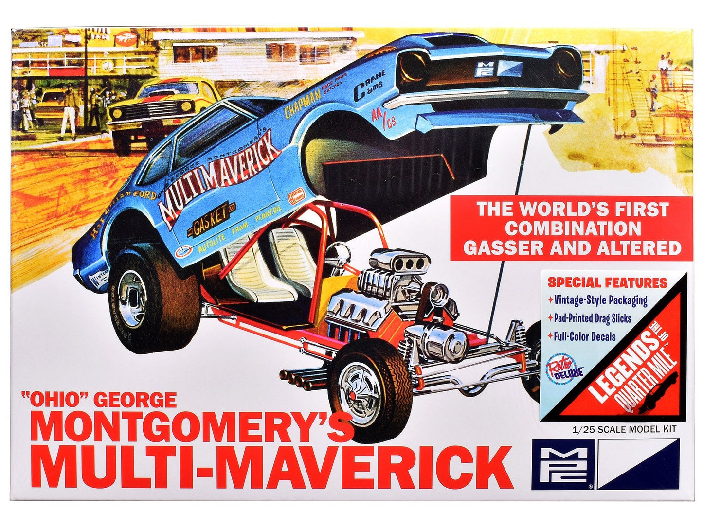 Skill 2 Model Kit "Ohio" George Montgomery's Multi Maverick Funny Car 1/25 Scale Model by MPC  free shipping USA