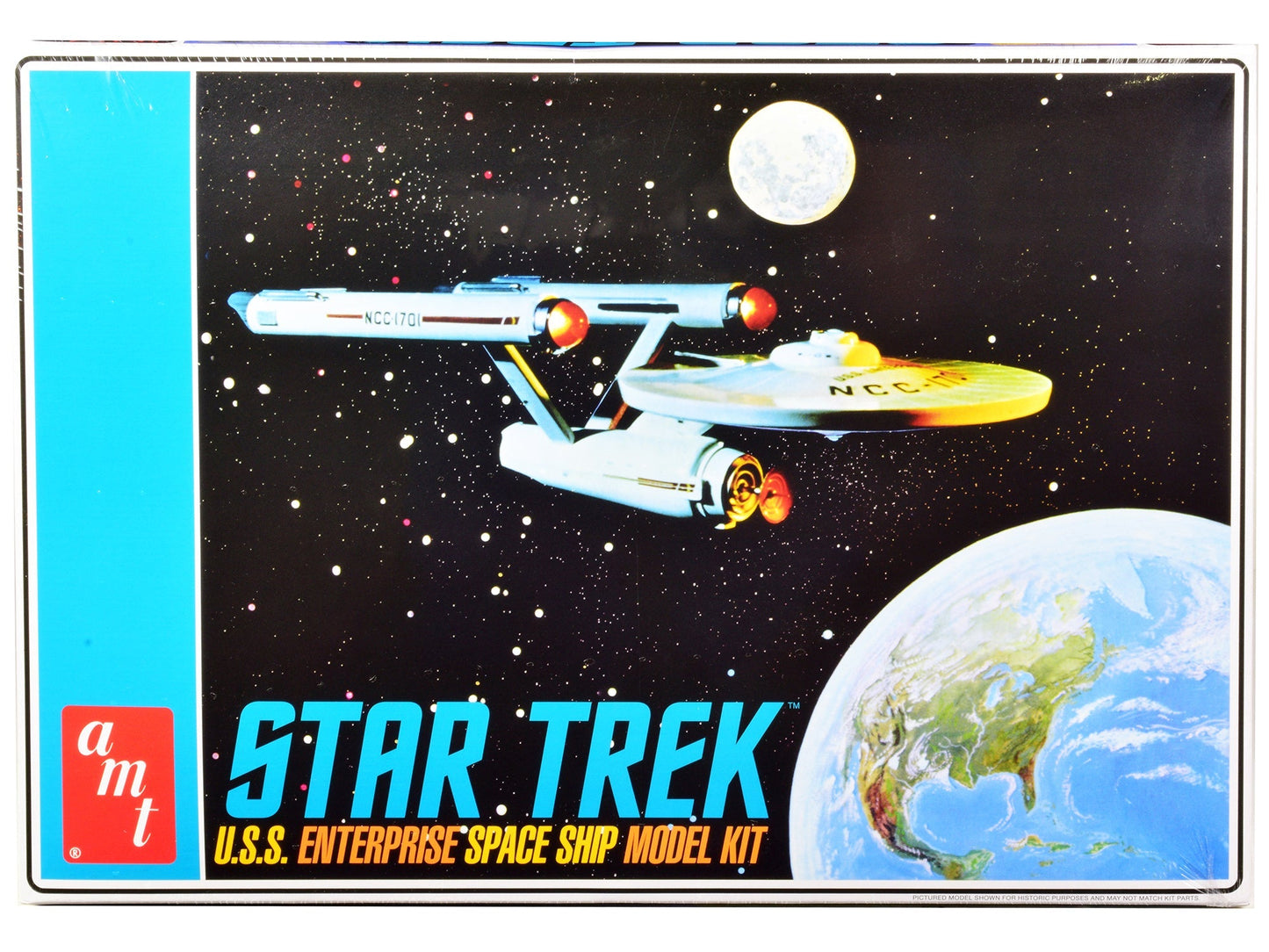 Skill 2 Model Kit U.S.S. Enterprise NCC-1701 Space Ship "Star Trek" 1/650 Scale Model by AMT  free shipping USA