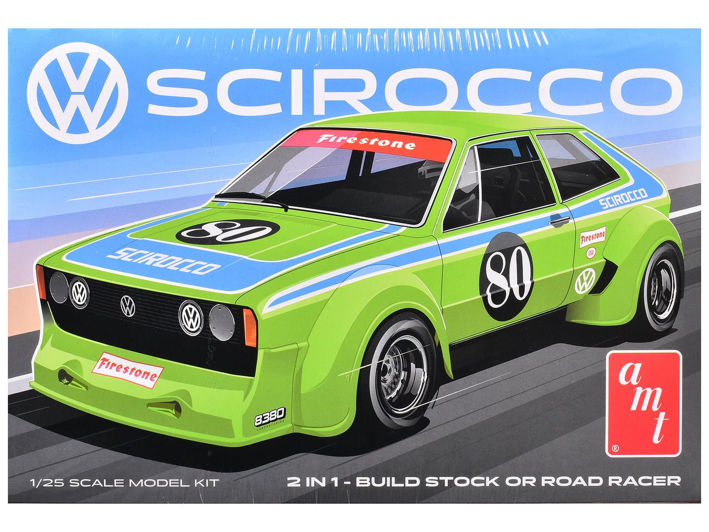 Skill 2 Model Kit Volkswagen Scirocco "T/A Champ" 1/25 Scale Model by AMT  free shipping USA