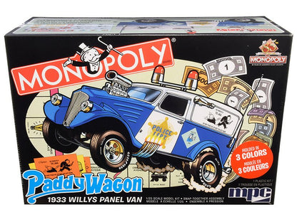 Skill 2 Snap Model Kit 1933 Willys Panel Paddy Wagon Police Van "Monopoly" "85th Anniversary" 1/25 Scale Model by MPC  free shipping USA