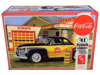Skill 3 Model Kit 1941 Plymouth Coupe with 4 Bottle Crates "Coca-Cola" 1/25 Scale Model by AMT  free shipping USA