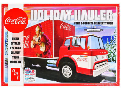 Skill 3 Model Kit Ford C-600 City Delivery Truck "Holiday Hauler - Coca-Cola" 1/25 Scale Model by AMT  free shipping USA