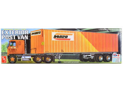 Skill 3 Model Kit Fruehauf Forty Foot Exterior Post Van Trailer "Dohrn Transfer Co." 1/25 Scale Model by AMT  free shipping USA