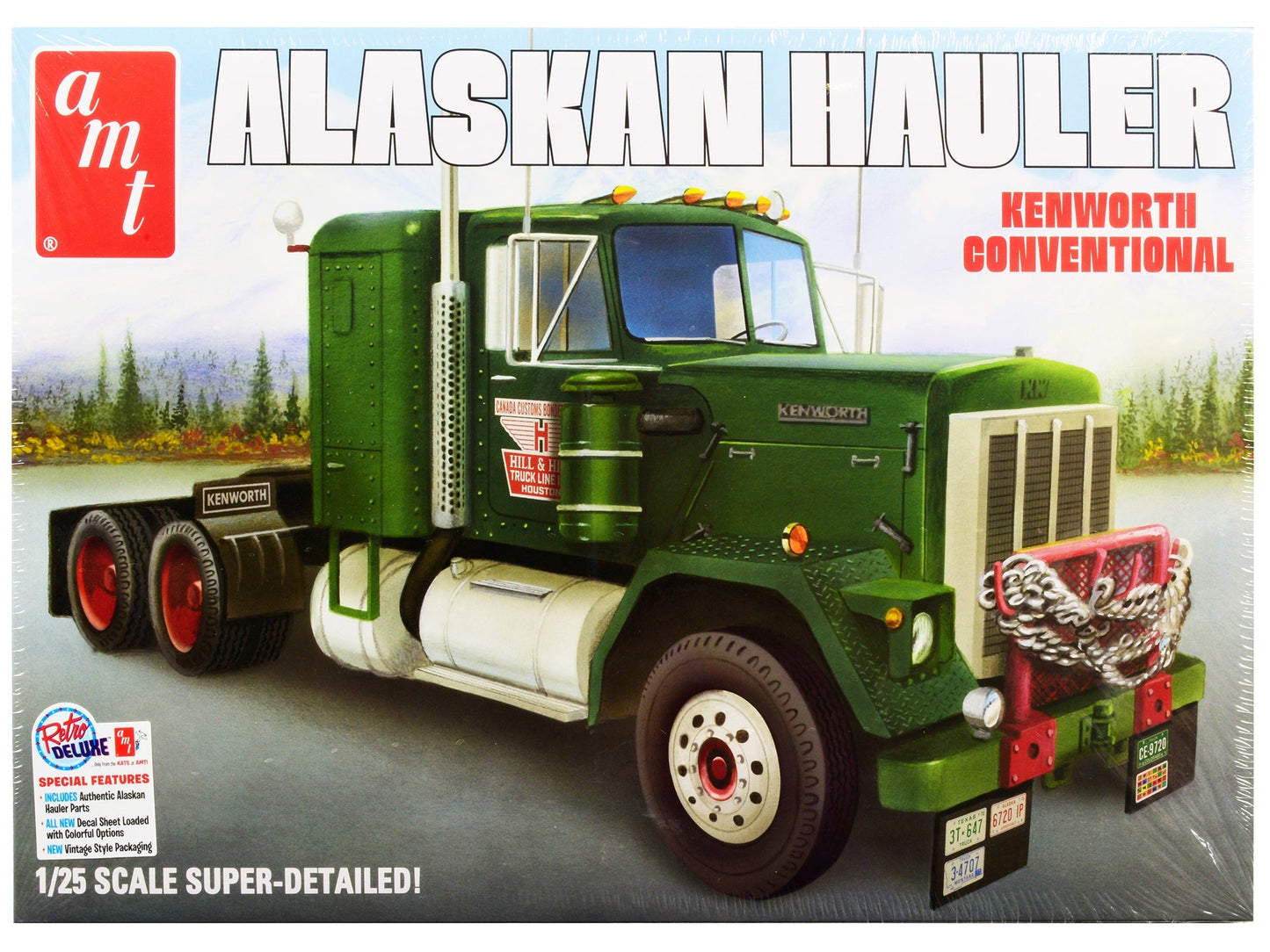 Skill 3 Model Kit Kenworth Conventional Tractor "Alaskan Hauler" 1/25 Scale Model by AMT  free shipping USA