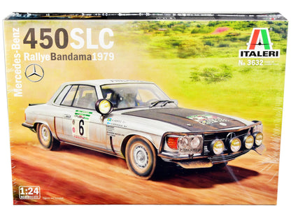 Skill 3 Model Kit Mercedes-Benz 450 SLC Winner "Rallye Bandama Ivory Coast" (1979) 1/24 Scale Model by Italeri  free shipping USA