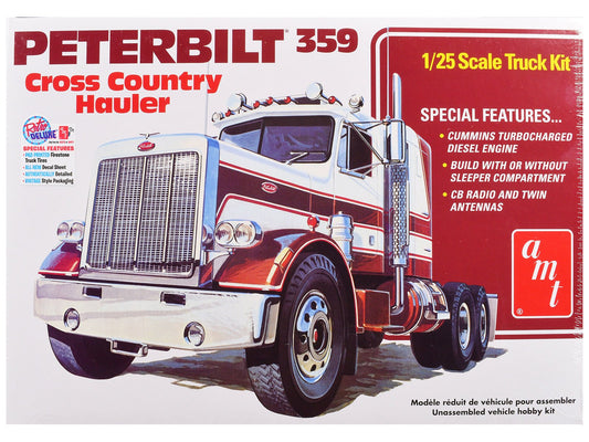 Skill 3 Model Kit Peterbilt 359 "Cross Country Hauler" 1/25 Scale Model by AMT  free shipping USA