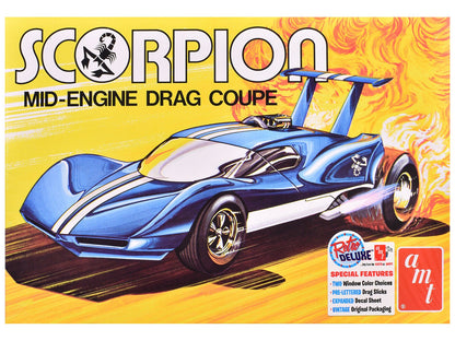 Skill 3 Model Kit Scorpion Mid-Engine Drag Coupe 1/25 Scale Model by AMT  free shipping USA