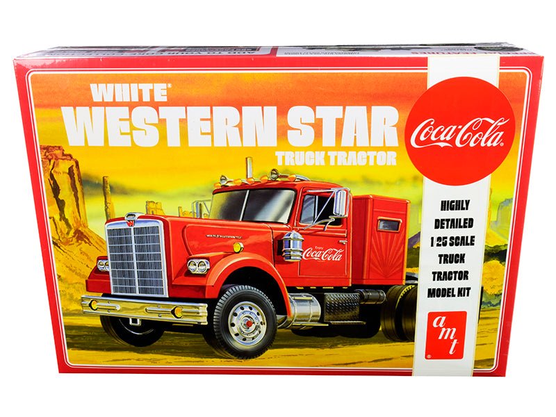 Skill 3 Model Kit White Western Star Semi Truck Tractor "Coca-Cola" 1/25 Scale Model by AMT  free shipping USA