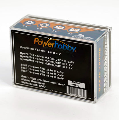 Powerhobby SM750 54KG Super Torque Steel Gears WP Smart Servo / Winch