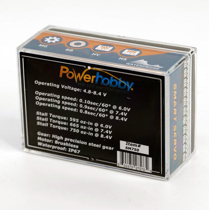 Powerhobby SM750 54KG Super Torque Steel Gears WP Smart Servo / Winch