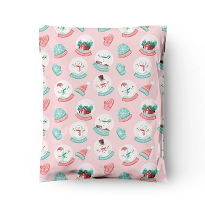 Snow Globe Poly Mailers Size 10x13 Christmas Shipping Bags