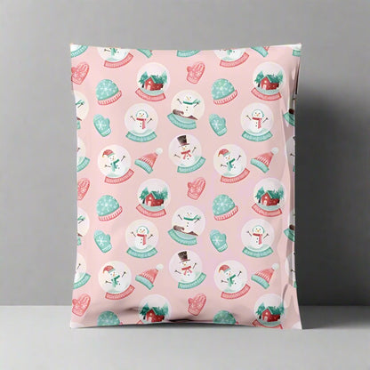 Snow Globe Poly Mailers Size 10x13 Christmas Shipping Bags