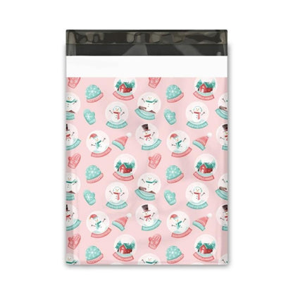 Snow Globe Poly Mailers Size 10x13 Christmas Shipping Bags