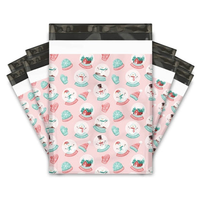 Snow Globe Poly Mailers Size 10x13 Christmas Shipping Bags
