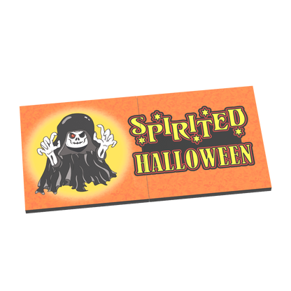 "Spirted Halloween" Store Billboard  - Halloween - Custom Printed - Made Using LEGO ® Parts