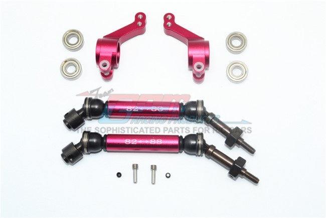 GPM STEEL ALUMINUM WIDEN REAR CVD DRIVE SHAFT KNUCKLE ARM TRAXXAS SLASH 4X4 RED
