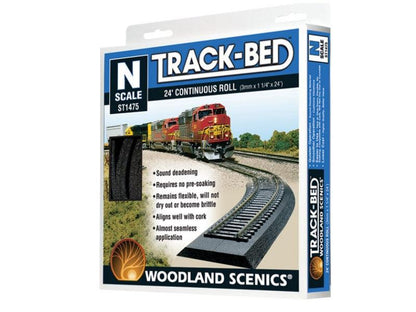 Woodland Scenics ST1475 N Train Tracks Track-Bed Roll 24'