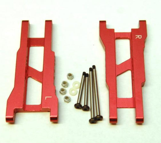 STRC Heavy Duty Rear Suspension Arms Lock-Nut Hinge-Pins Rustler Stampede RED