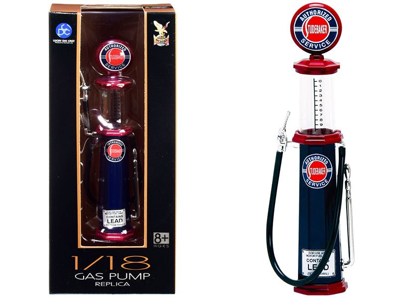 "Studebaker" Vintage Cylinder Gas Pump 1/18 Diecast Replica by Road Signature  free shipping USA