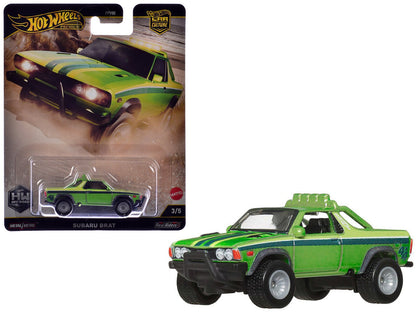 Subaru BRAT Utility Truck Green Metallic with Stripes "HW Off Road" Series Diecast Model Car by Hot Wheels  free shipping USA