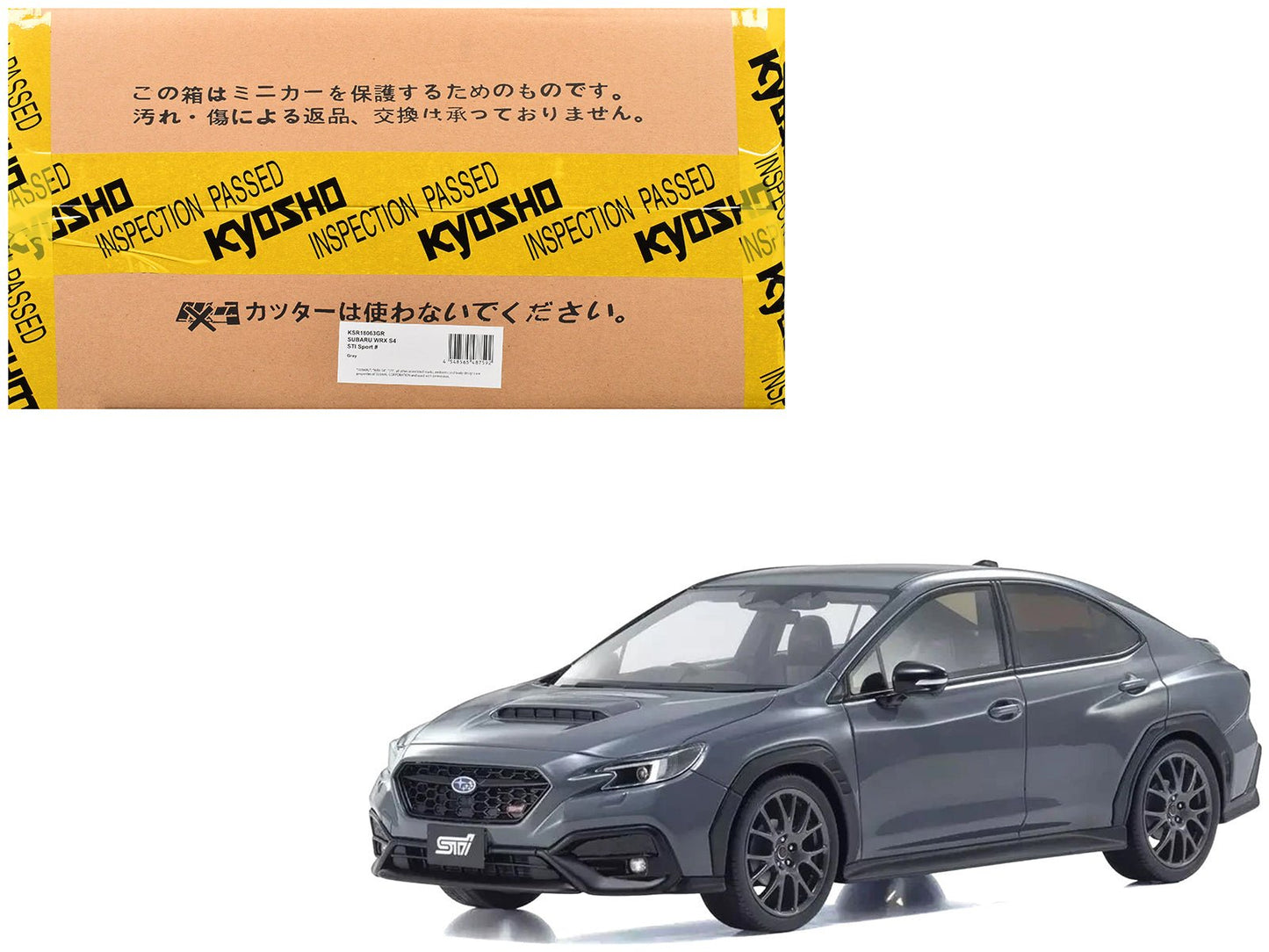 Subaru WRX S4 STI Sport# RHD (Right Hand Drive) Gray 1/18 Model Car by Kyosho  free shipping USA
