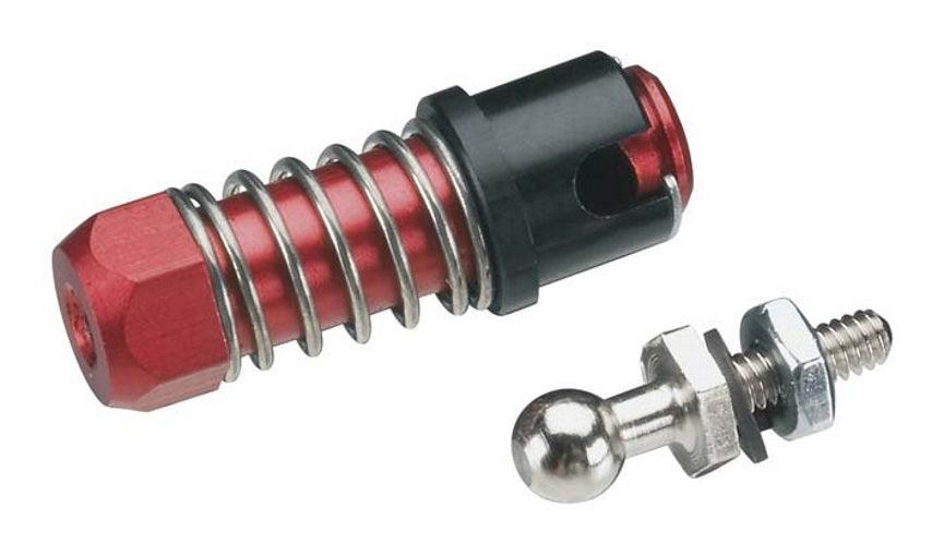 Sullivan S590 Aluminum Ball Connector w/ Locking Sleeve 2-56 Red