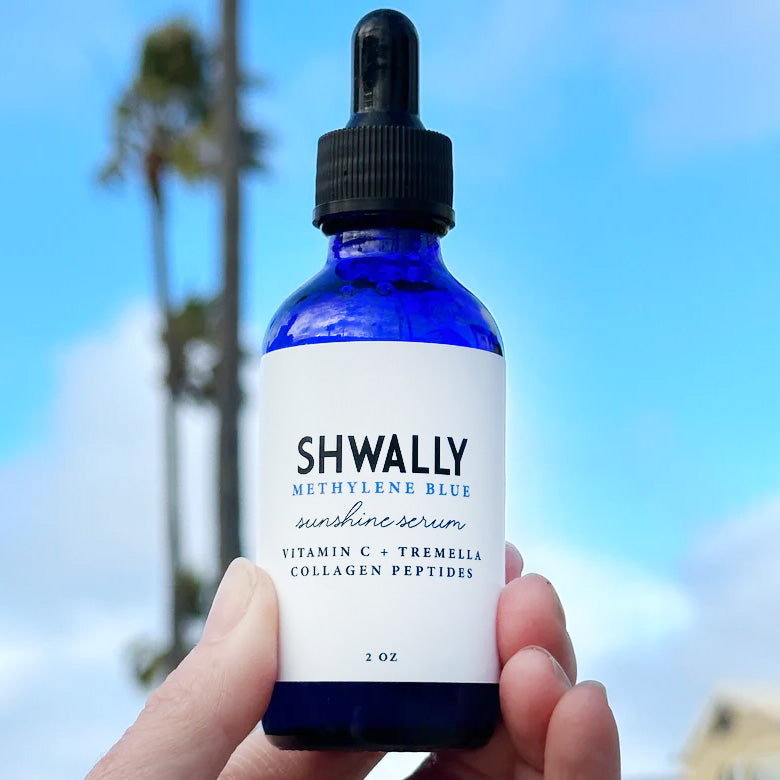 NEW Shwally Methylene Blue Daily Sunshine Serum + Copper Peptides Option by Shwally