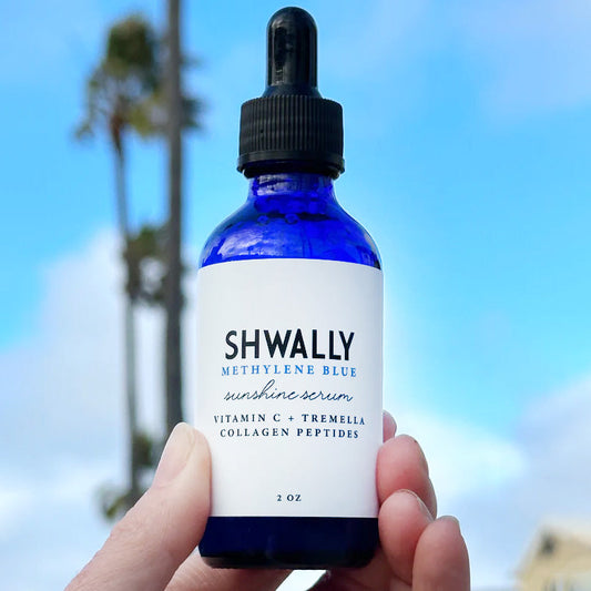 NEW Shwally Methylene Blue Daily Sunshine Serum + Copper Peptides Option by Shwally