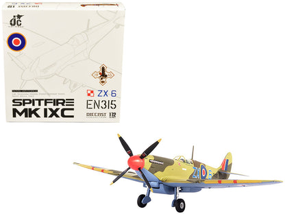 Supermarine Spitfire MK IXC Fighter Aircraft "Royal Air Force Ldr. Stanislav Skalsk Polish Combat Team North Africa" (1943) 1/72 Diecast Model by JC Wings  free shipping USA