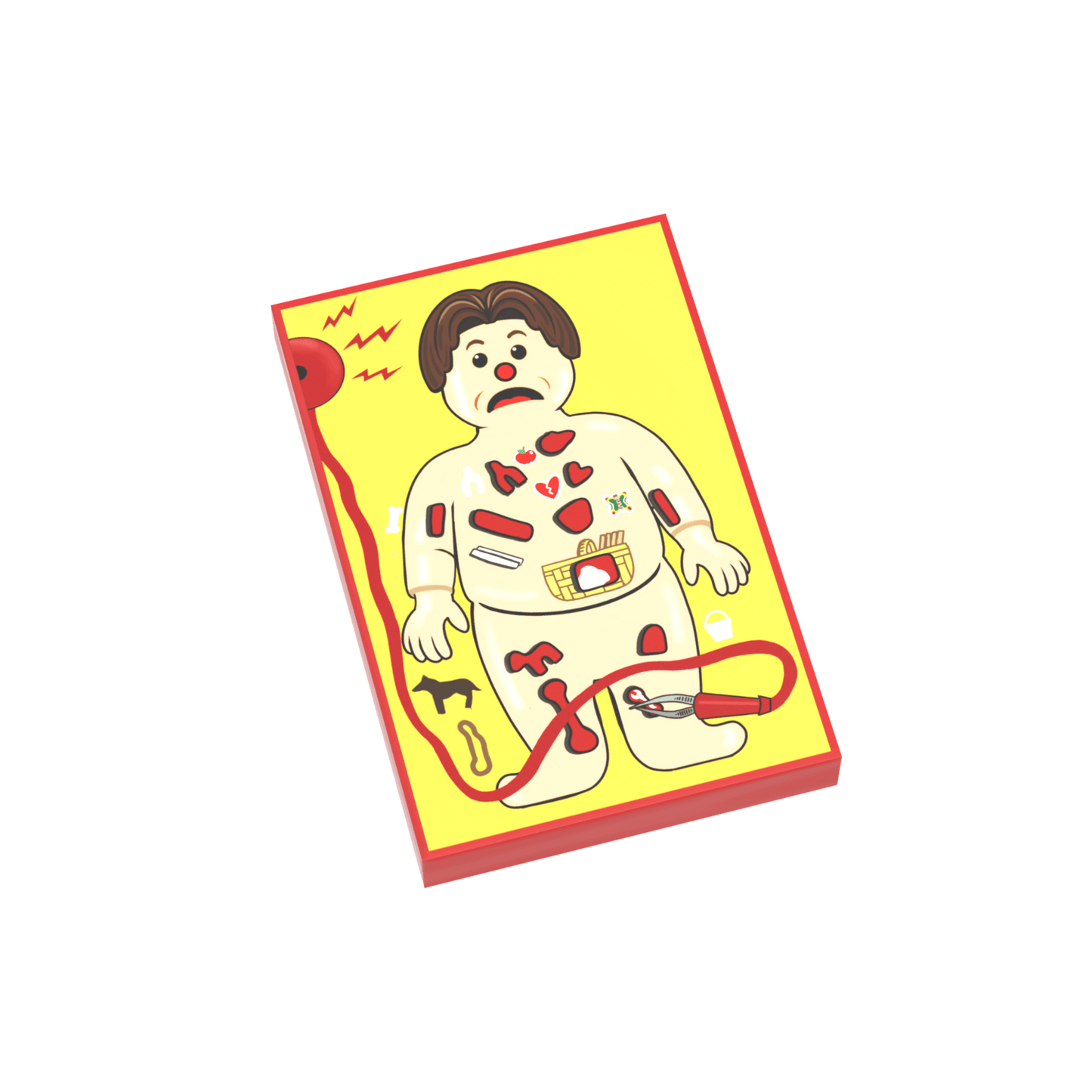 Surgery Board Game - Operation - Custom Printed - Made Using a LEGO® Tile