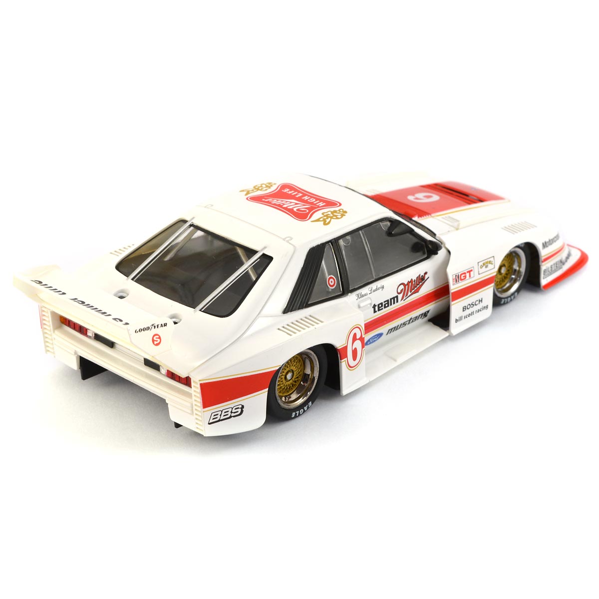 Sideways Mustang Turbo Bill Scott IMSA GTX Mid Ohio Miller 1/32 Slot Car SW46