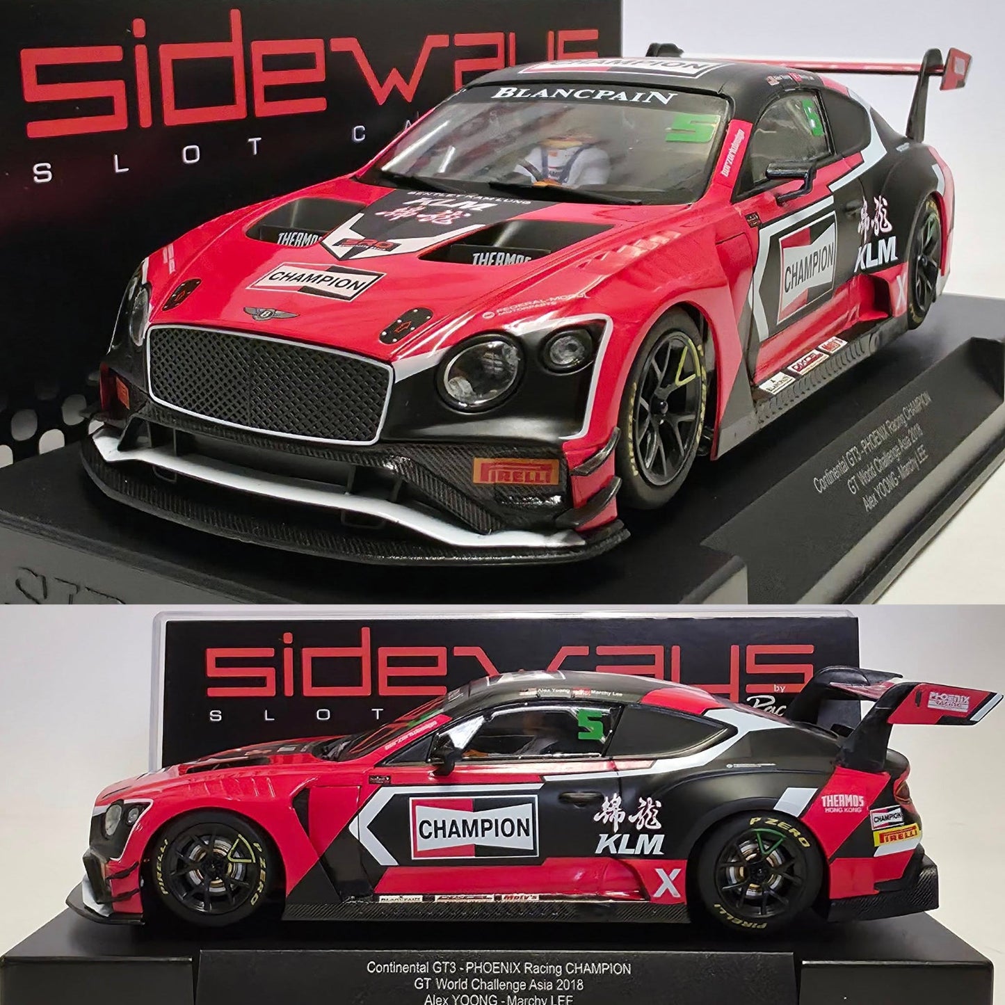 Sideways Bentley Continental GT3 GT World Challenge 2018 1/32 Slot Car SWCAR06A