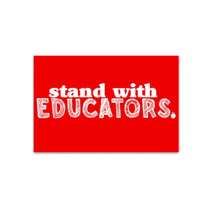 Stand with Educators Sticker by Kind Cotton