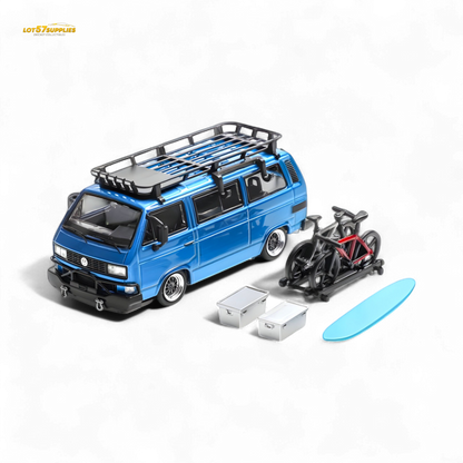 Mortal VW T3 Lowrider Blue - Accessories Included 1:64