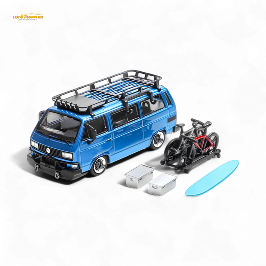Mortal VW T3 Lowrider Blue - Accessories Included 1:64