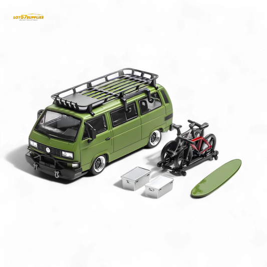 Mortal VW T3 Lowrider Military green - Accessories Included 1:64