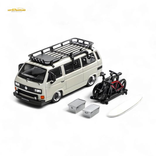 Mortal VW T3 Lowrider White - Accessories Included 1:64