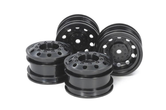 Tamiya 54741 Rc On-Road Racing Truck Wheels Black Front/Rear (2) For TT-01