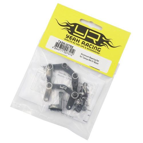 Yeah Racing TASW-007BK Aluminum Steering Set Black Tamiya SW-01