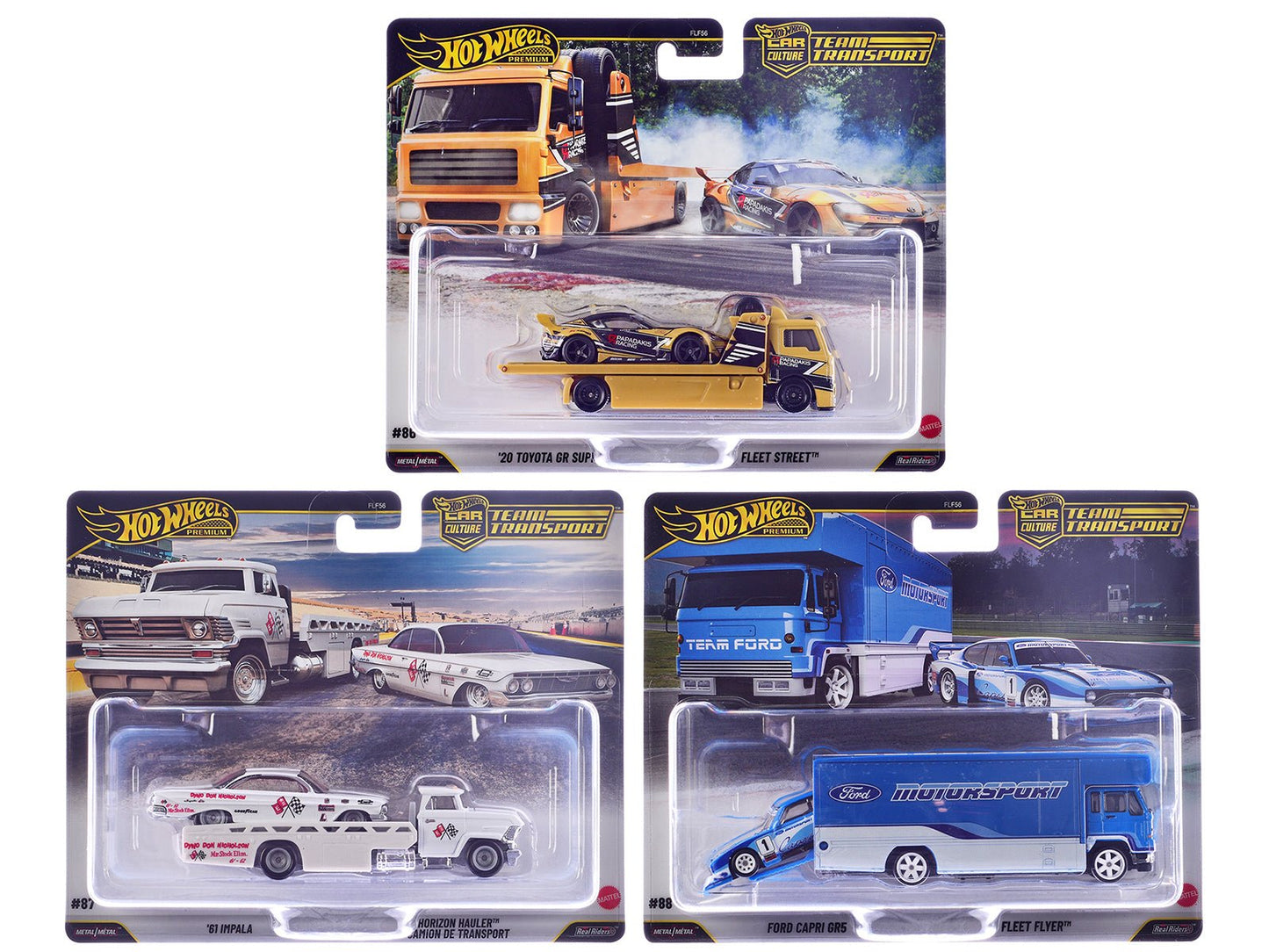 "Team Transport" 3 piece Set J 2025 "Car Culture" Series Diecast Model Cars by Hot Wheels  free shipping USA