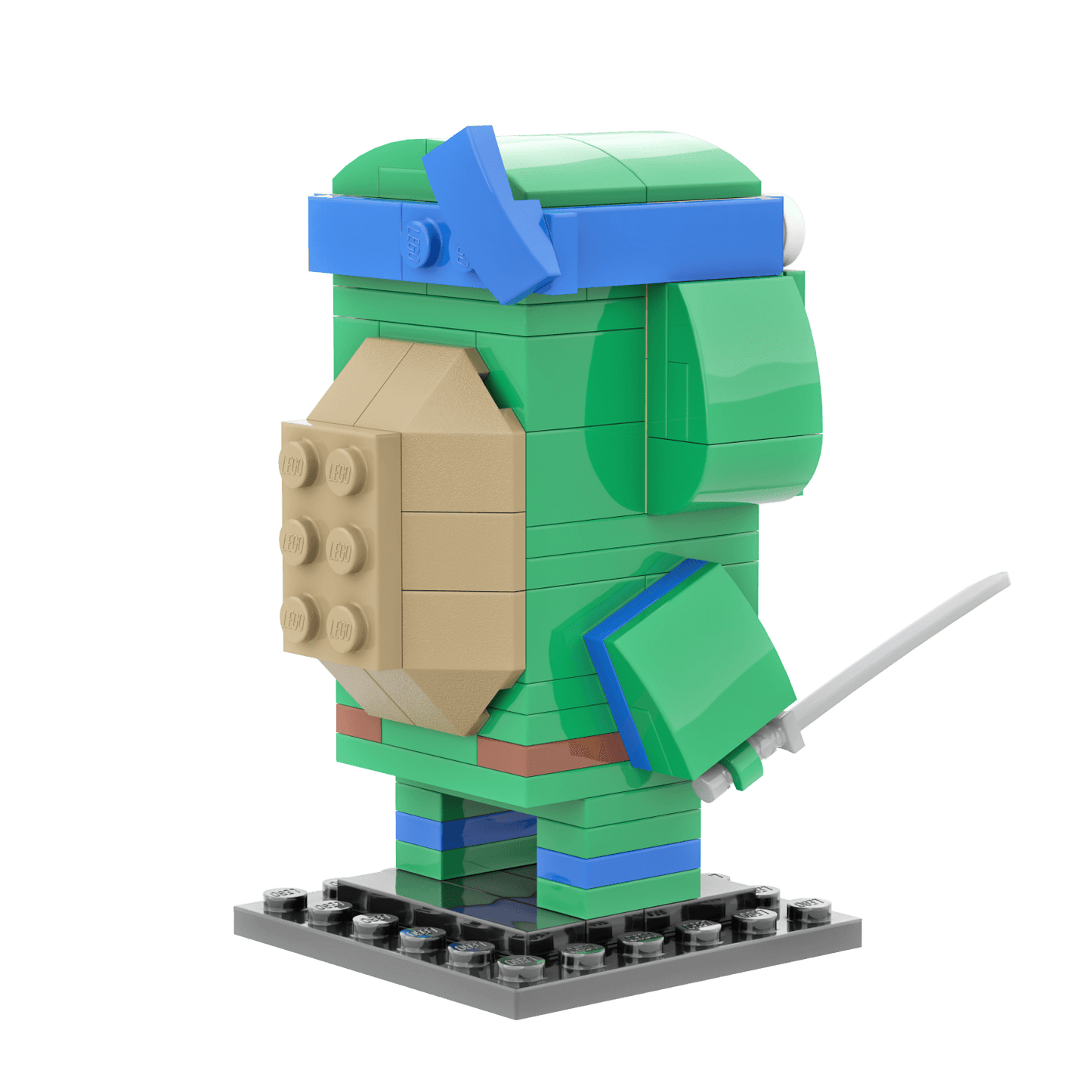 Blue Turtle Brick Building Set - Custom Building Set - Made Using LEGO® Parts