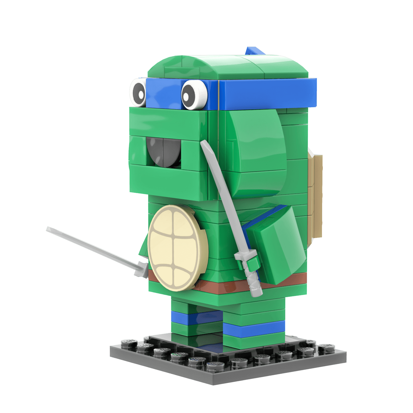 Blue Turtle Brick Building Set - Custom Building Set - Made Using LEGO® Parts