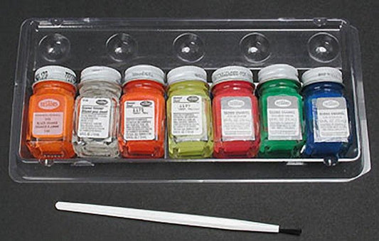 Testors 9132X Ultra-Bright Flourescent Hobby & Craft Airbrush Paint Kit