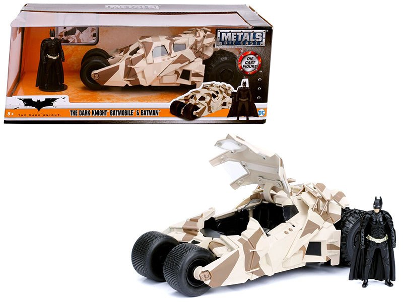 "The Dark Knight" Batmobile with Batman Diecast Figure Camouflage Version "DC Comics" Series 1/24 Diecast Model Car by Jada  free shipping USA