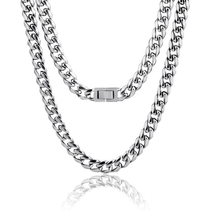 The Stormtrooper®- 10mm Miami Cuban Link Chain White Gold Plated by Bling Proud | Urban Jewelry Online Store