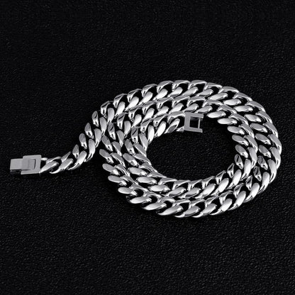 The Stormtrooper®- 10mm Miami Cuban Link Chain White Gold Plated by Bling Proud | Urban Jewelry Online Store