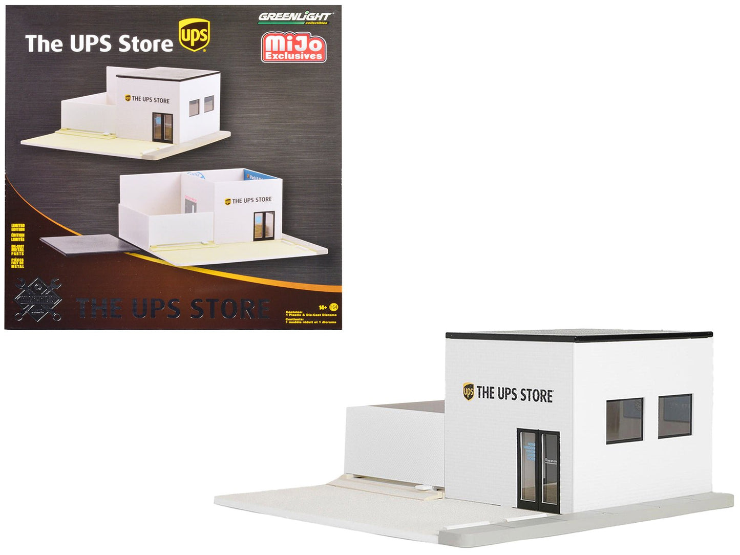 The UPS Store Diorama "Mechanic's Corner" for 1/64 Scale Models by Greenlight  free shipping USA