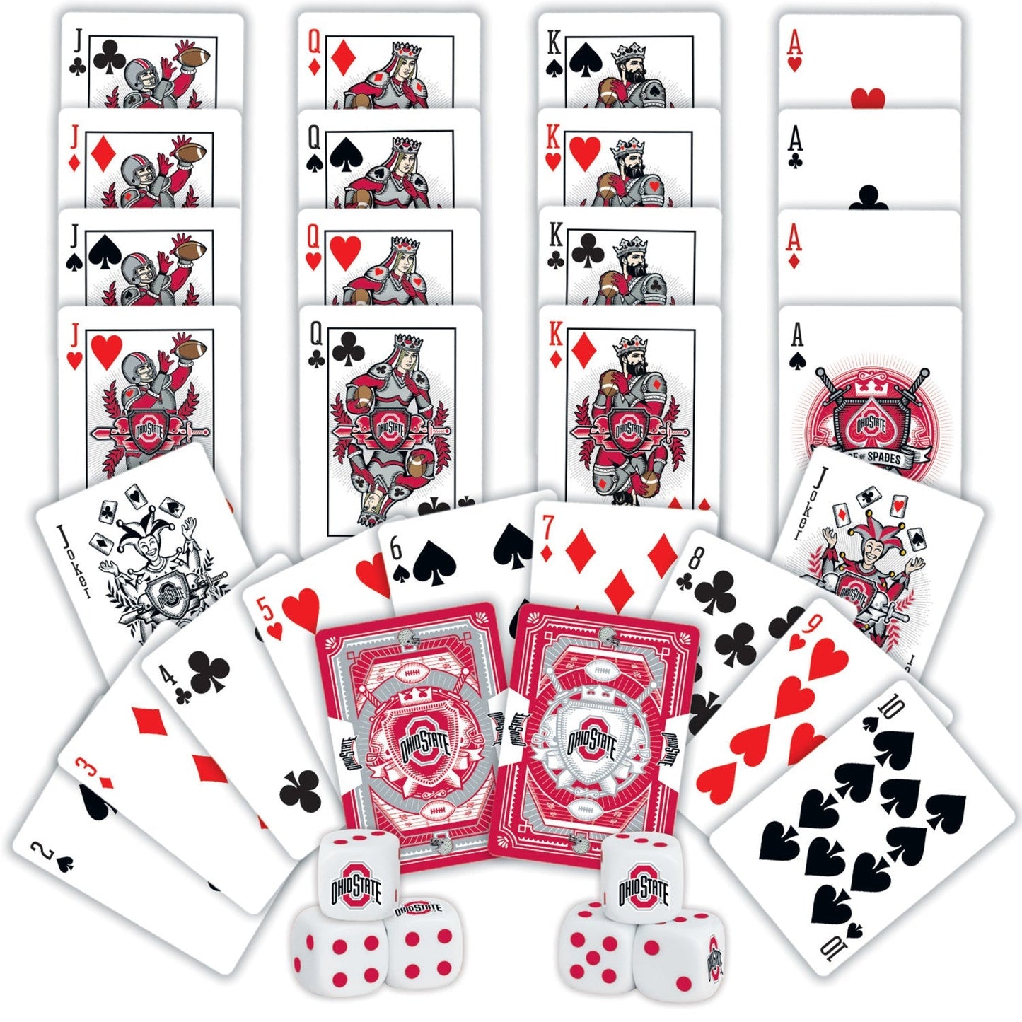 Ohio State Buckeyes - 2-Pack Playing Cards & Dice Set by MasterPieces Puzzle Company INC