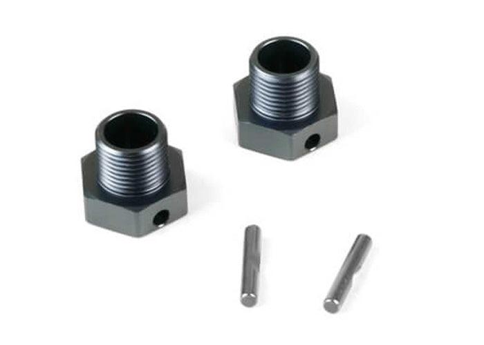 Tekno TKR9671 Wheel Hubs with Pins +2mm offset 17mm (2)